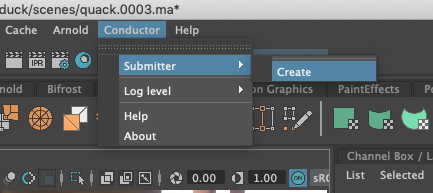 Maya Submitter - Conductor Documentation